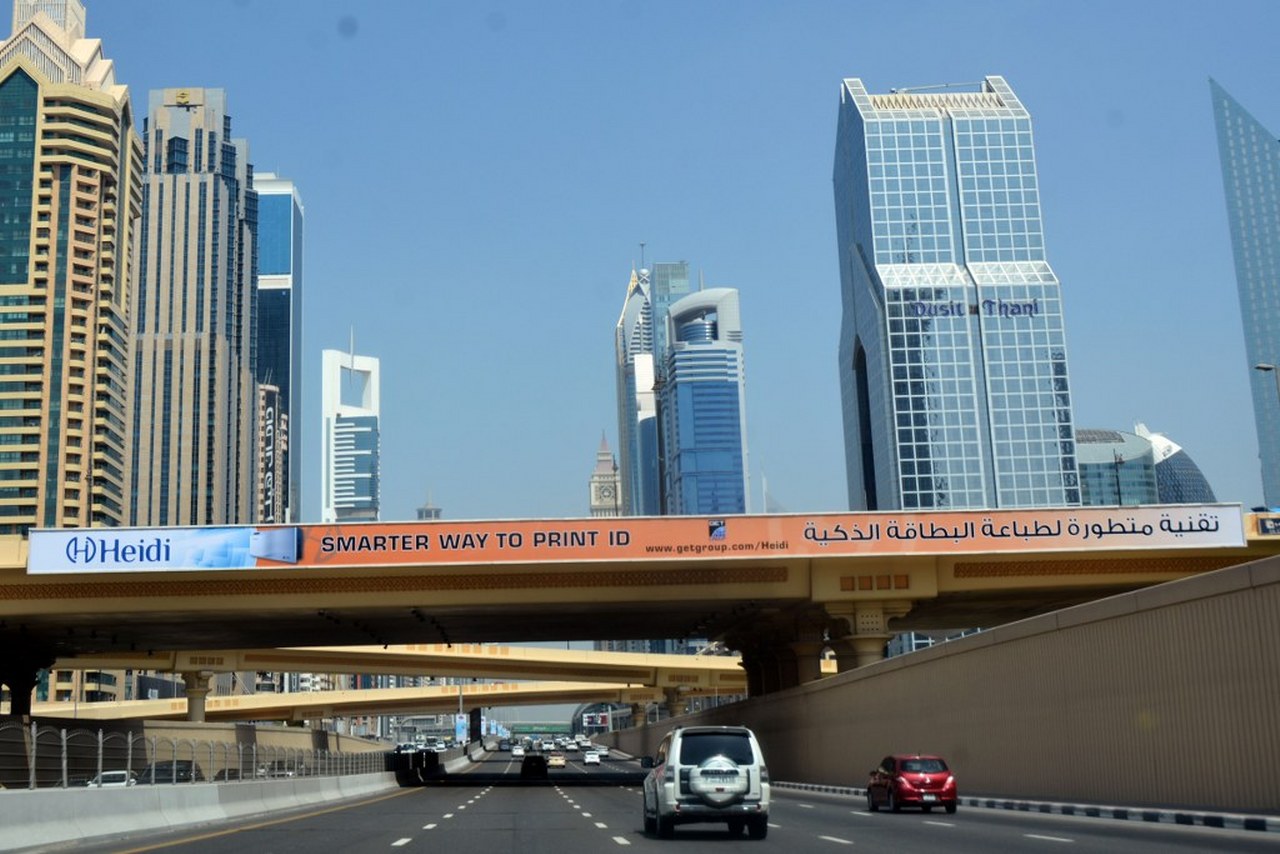 1st Interchange Face B – Sheikh Zayed Road Billboard Bridge Advertising