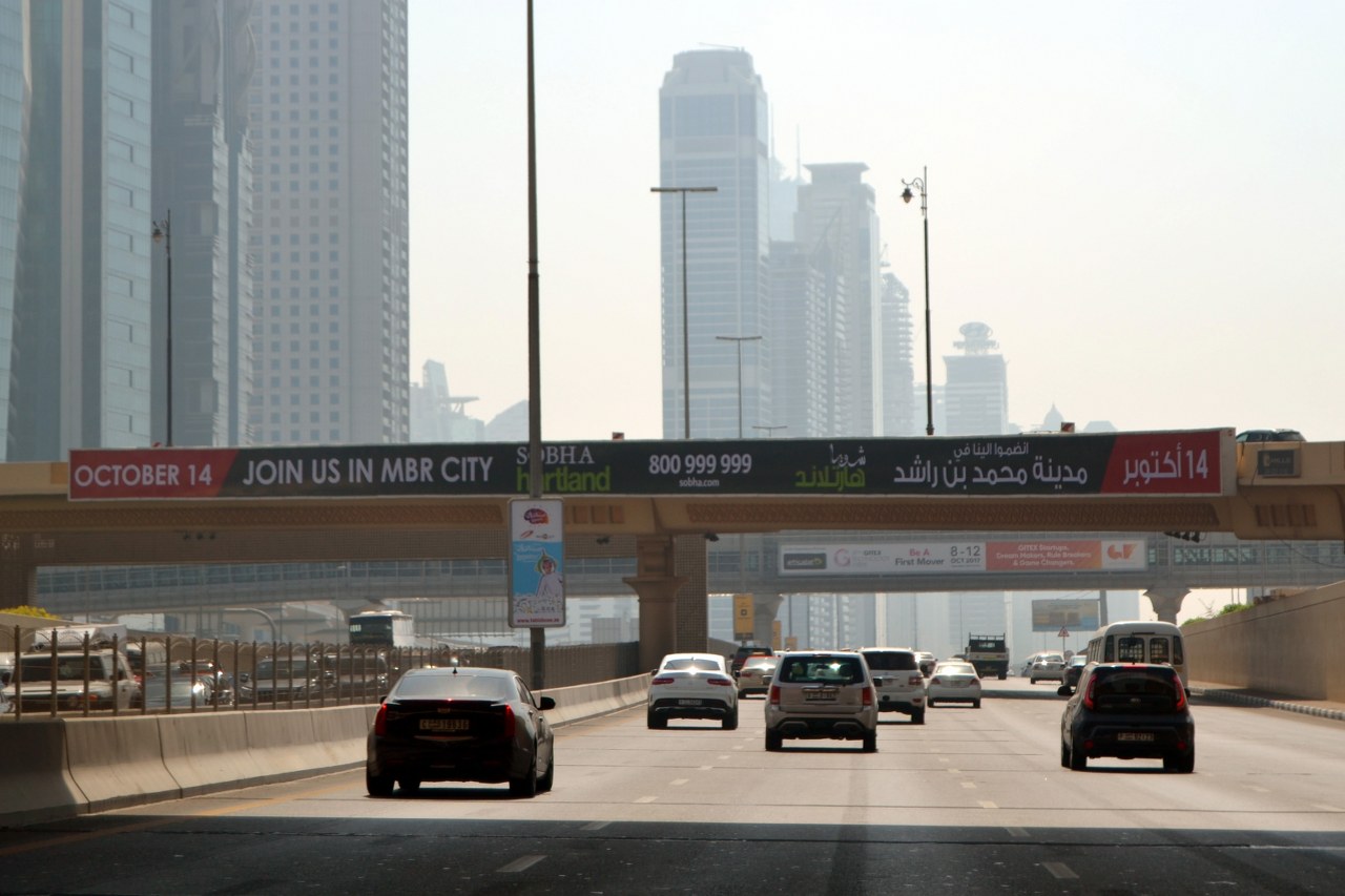 1st Interchange Face A – Sheikh Zayed Road Billboard Bridge Advertising