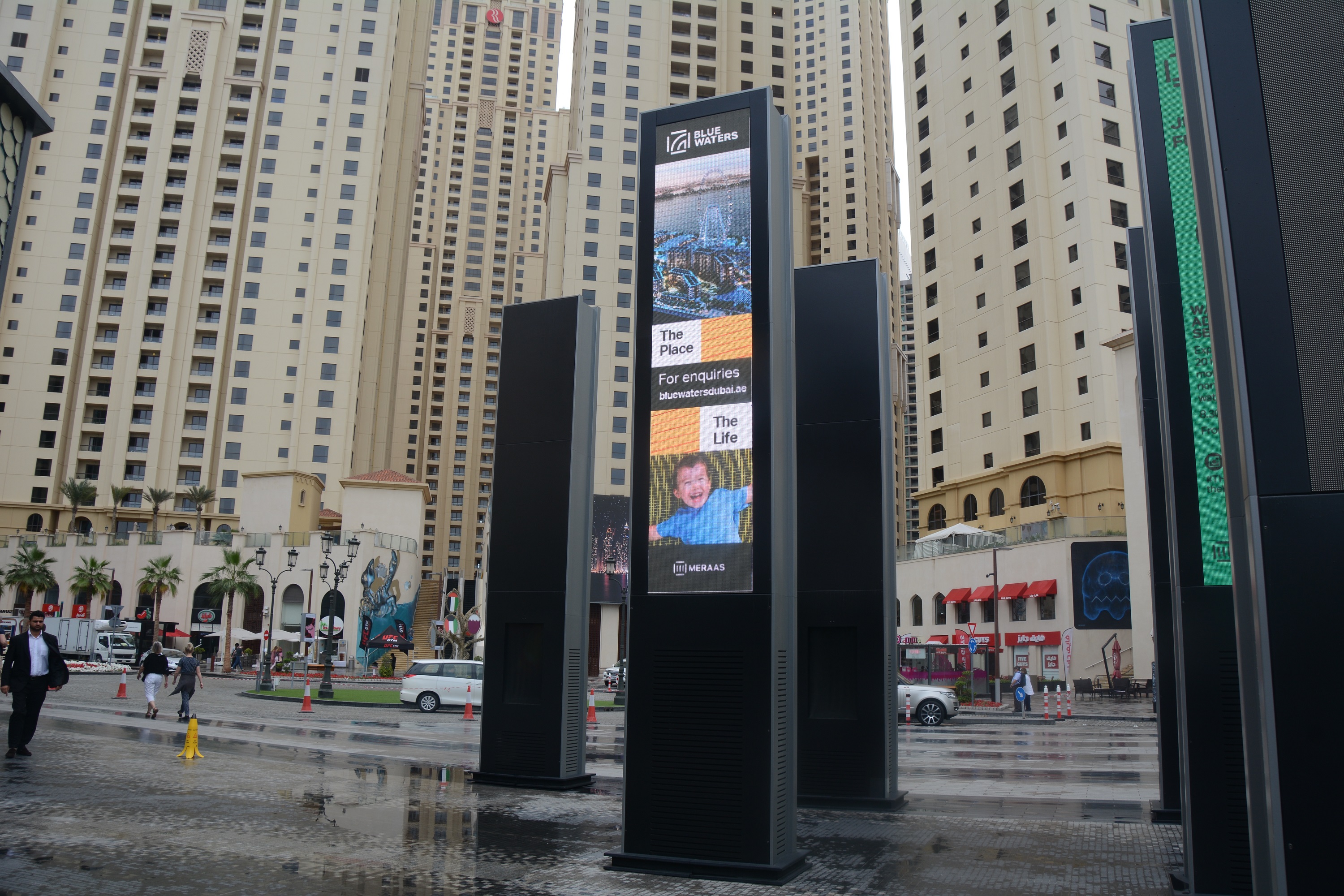 Media Poles & Interactive Touch Screen